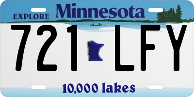 MN license plate 721LFY