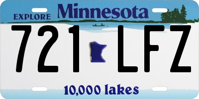 MN license plate 721LFZ