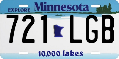 MN license plate 721LGB