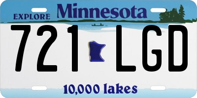 MN license plate 721LGD
