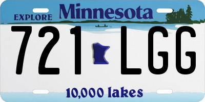 MN license plate 721LGG