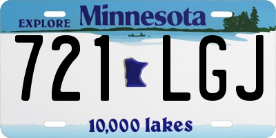 MN license plate 721LGJ