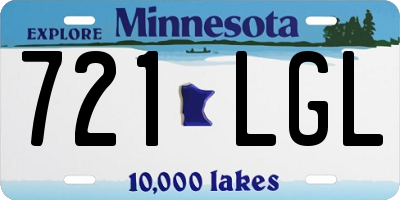 MN license plate 721LGL