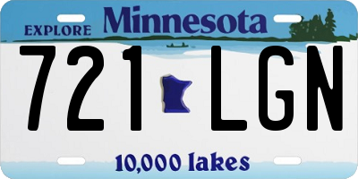 MN license plate 721LGN