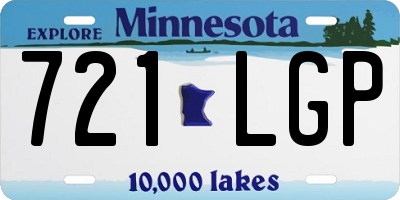 MN license plate 721LGP
