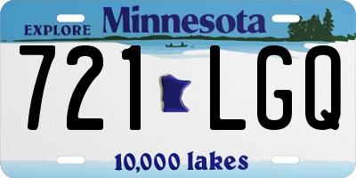 MN license plate 721LGQ