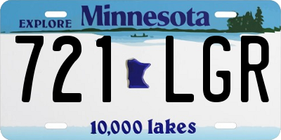 MN license plate 721LGR
