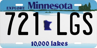 MN license plate 721LGS