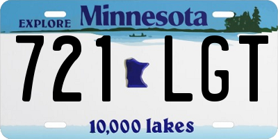 MN license plate 721LGT