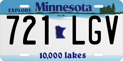 MN license plate 721LGV