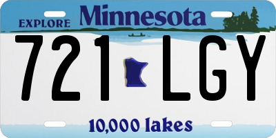 MN license plate 721LGY