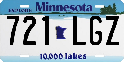 MN license plate 721LGZ