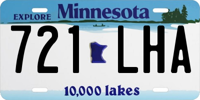 MN license plate 721LHA