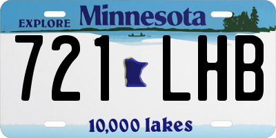 MN license plate 721LHB