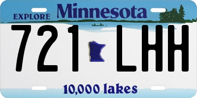 MN license plate 721LHH
