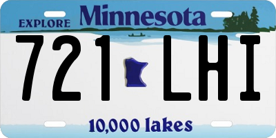 MN license plate 721LHI