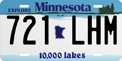 MN license plate 721LHM