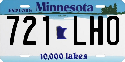 MN license plate 721LHO