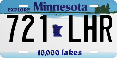 MN license plate 721LHR