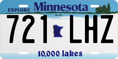 MN license plate 721LHZ
