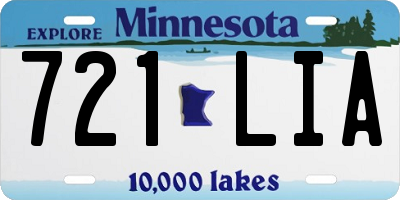 MN license plate 721LIA