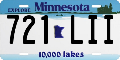 MN license plate 721LII
