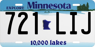 MN license plate 721LIJ