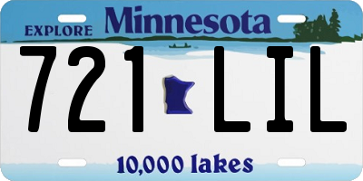 MN license plate 721LIL