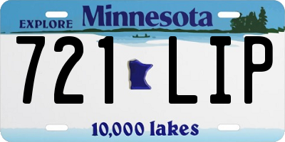 MN license plate 721LIP