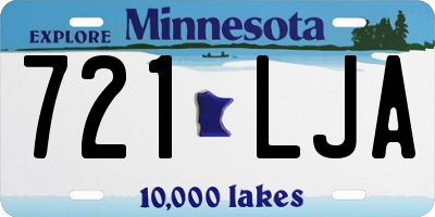 MN license plate 721LJA