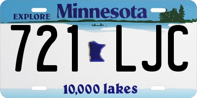 MN license plate 721LJC