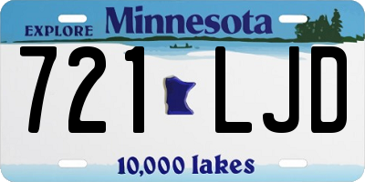 MN license plate 721LJD