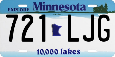 MN license plate 721LJG
