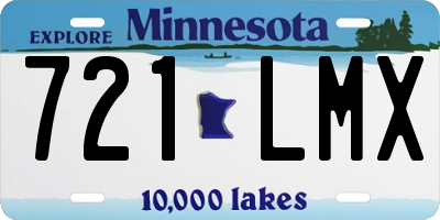 MN license plate 721LMX