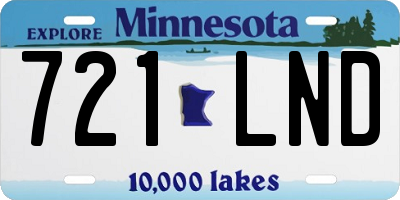 MN license plate 721LND