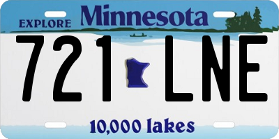 MN license plate 721LNE