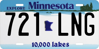 MN license plate 721LNG