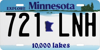 MN license plate 721LNH