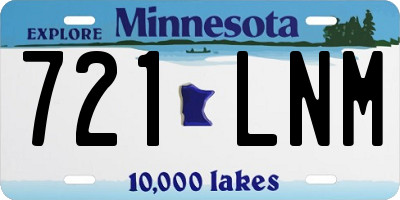 MN license plate 721LNM
