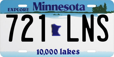 MN license plate 721LNS