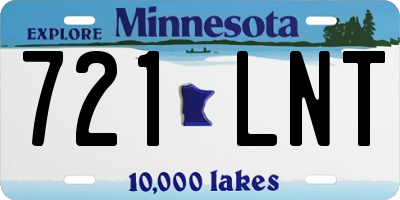 MN license plate 721LNT