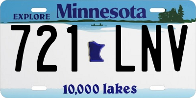 MN license plate 721LNV