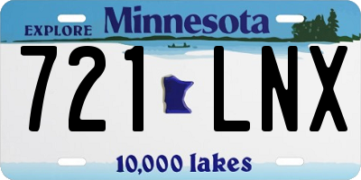 MN license plate 721LNX