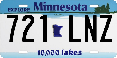 MN license plate 721LNZ