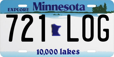 MN license plate 721LOG