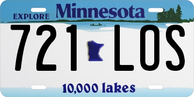 MN license plate 721LOS