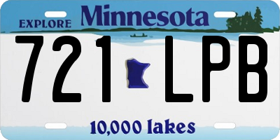 MN license plate 721LPB
