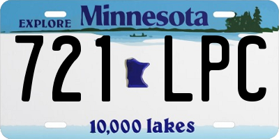 MN license plate 721LPC