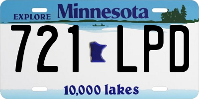 MN license plate 721LPD