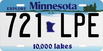 MN license plate 721LPE